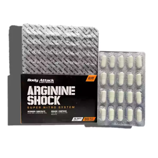 خرید و قیمت آرژنین شوک بادی اتک ۸۰ عددی BODY ATTACK Arginine Shock