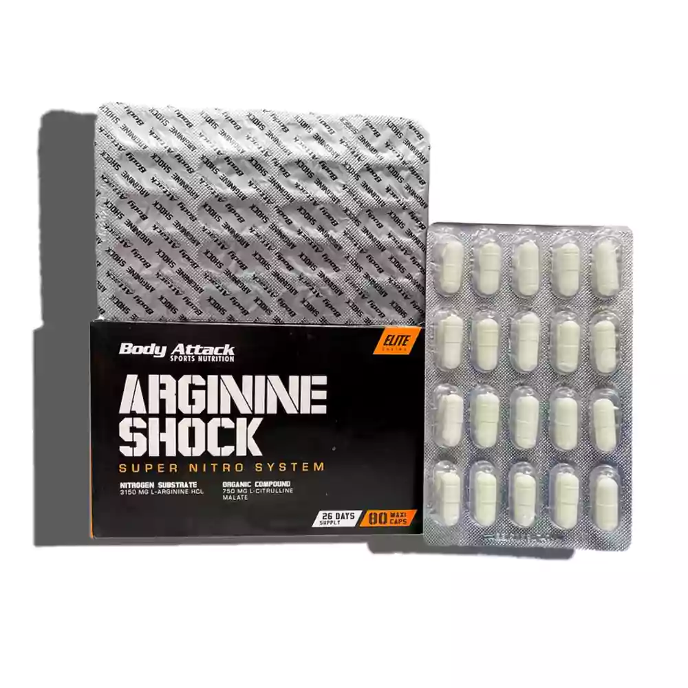 خرید و قیمت آرژنین شوک بادی اتک ۸۰ عددی BODY ATTACK Arginine Shock